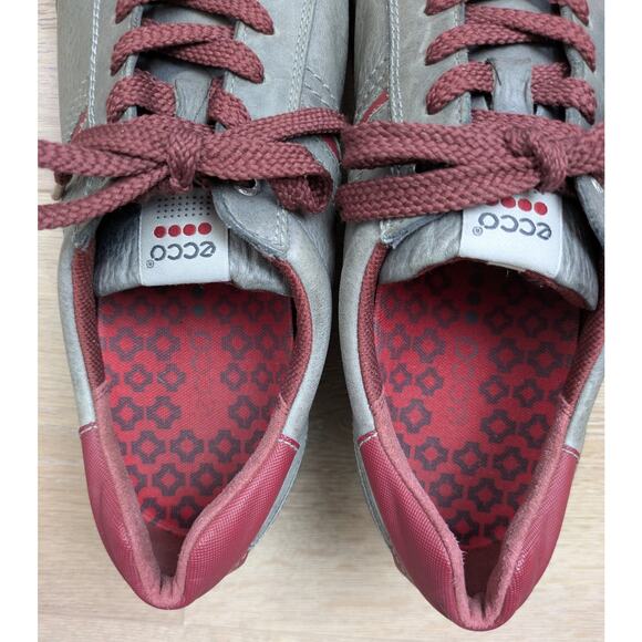 Ecco Mens Biom Hybrid Golf Sneaker Shoe 11 Leather Grey Burgundy Traction Bars main image 6